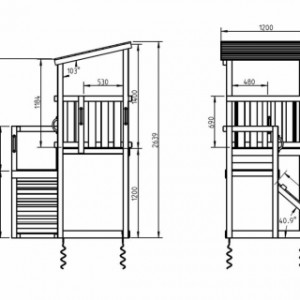 Various dimensions of the playtower Cascade