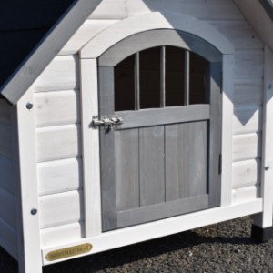 You can even lock your dog in the Private doghouses