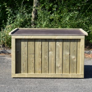 The dog house Block Extra Large is made of impregnated spruce wood