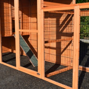 The front of run Functional is equal to the front of rabbit hutch Holiday Large