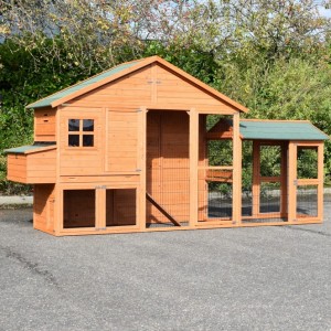 Chickencoop Holiday Large with run and laying nest 388x93x195cm