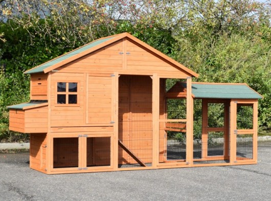 Chickencoop Holiday Large with run and laying nest 388x93x195cm