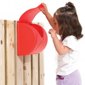 Plastic letter box • red