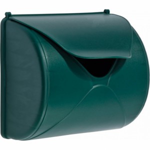 Plastic letter box green