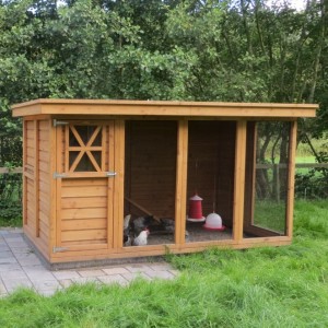 Chickencoop Flex 4.2 with laying nest and hatch 361x234x200cm