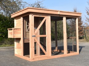 Chickencoop Flex 3.1 with laying nest and sliding door 315x195x200cm