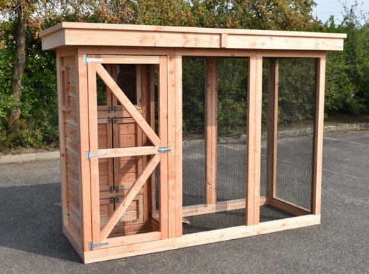 Aviary / quail house Flex 3.1 with safety porch and sleeping compartment 285x115x200cm