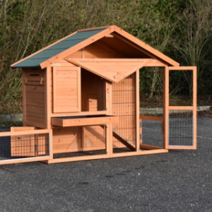 The guinea pig hutch Holday Small has many doors