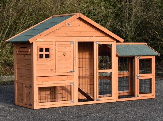 Rabbit house with run best sale