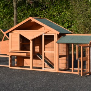 The chickencoop Holiday Small is made of pine wood