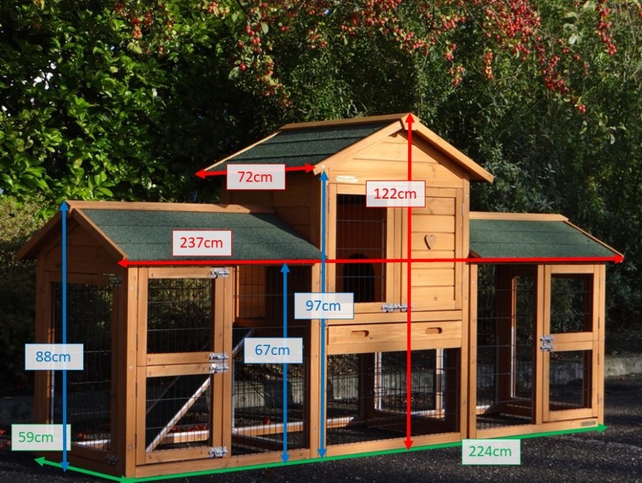 Rabbit hutch Prestige Small with 2 runs