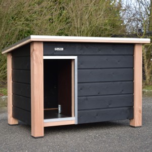 Dog house Ferro black/Douglas 129x85x85cm