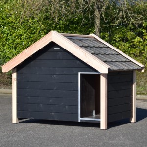 Dog house Turbo black/Douglas insulated 219x154x164cm