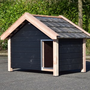 Dog house Snuf black/Douglas - insulated | 193x134x143cm