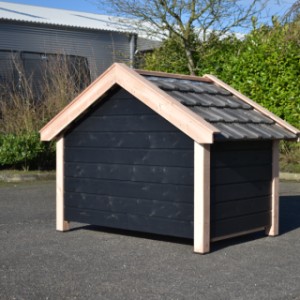Have a look on the backside of dog house Snuf