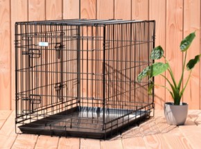 Dog cage Strong L  - with 2 doors 93x57x65cm