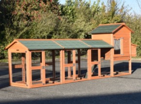 Chickencoop Prestige Medium with 3 runs and laying nest · 423x91x150cm