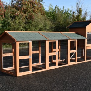 The wooden hutch Prestige Medium offers a lot of space for your chickens