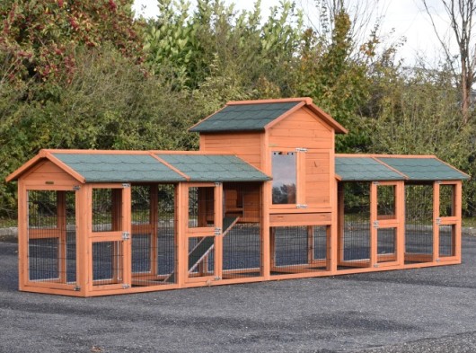 Rabbit hutch Prestige Medium with 4 runs · 493x91x150cm