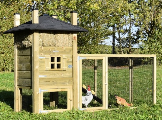 Chickencoop haystack Rosa with additional run 272x114x182cm