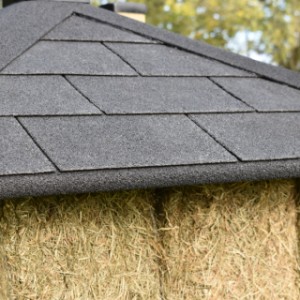 The roof is provided with black roofing felt