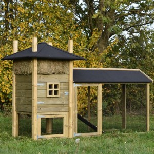 Chickencoop haystack Rosalynn with covered run 277x114x180cm