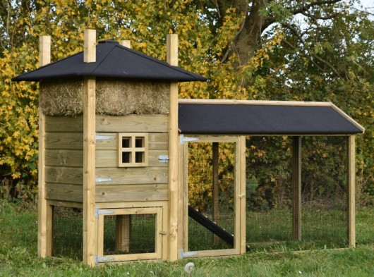 Chickencoop haystack Rosalynn with covered run 283x114x180cm