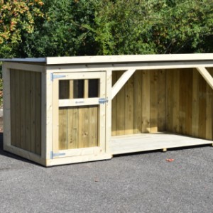 The dog house Isa is provided with a wooden floor