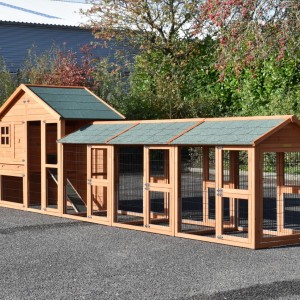 Chickencoop Holiday Medium with 3 runs 478x88x151cm