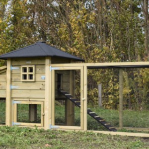 The chickencoop Rosy is made of impregnated wood