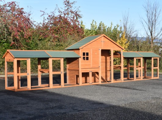 Chickencoop Holiday Large with 4 runs 738x100x195cm