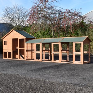 The hutch Holiday Large offers a lot of space for your chickens