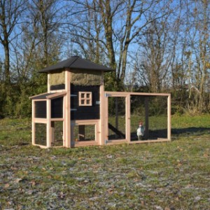 Chickencoop haystack Rosanne with laying nest and additional run 294x114x180cm