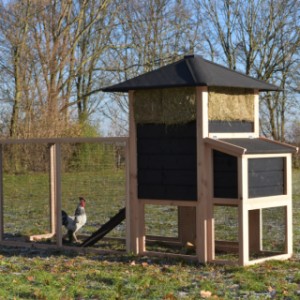 The chickencoop Rosanne will as standard be delivered without hay