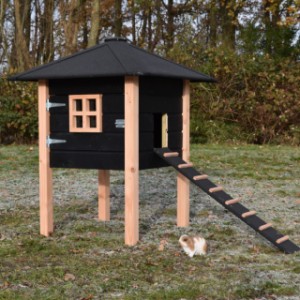 The rabbit hutch Rosy is suitable for 2 till 4 rabbits