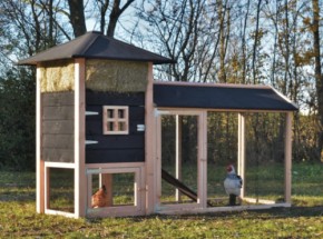Chickencoop haystack Rosanne with covered run 277x114x180cm