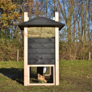The chickencoop Rosa will be delivered en standard with hay