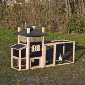 The haystack Rosa is suitable for 3 till 5 chickens