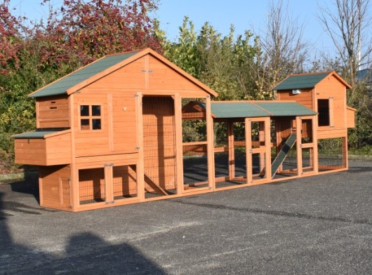Chickencoop Holiday Large with 2 runs and Prestige Large 589x101x195cm