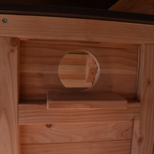 The sleeping compartment is provided with a fly hole