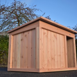 Large dog house Block XL is made of Douglaswood