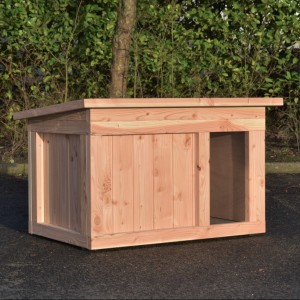 This beautiful house for your dog is made of Douglaswood
