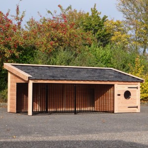 Dog kennel Rex 2XL with insulated sleeping compartment 441x182x163cm