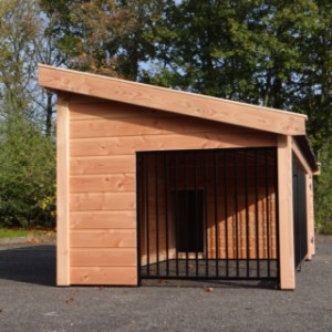 Have a look on the left side of dog kennel Rex 2XL