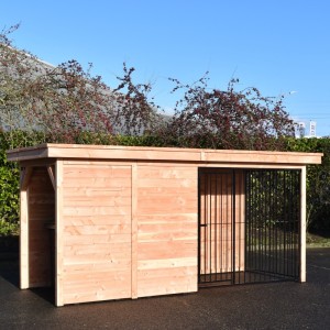 Dog kennel Modul FORZ with canopy and Block Large 447x185x208cm