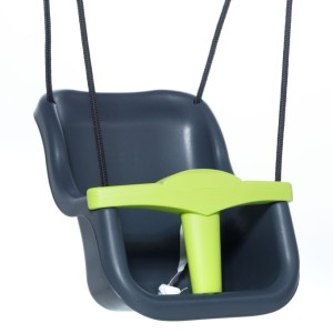 Baby swing Luxe antracite/lime green • with BR-rope