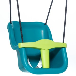 Baby swing Luxe turquoise/lime green • with BR-rope