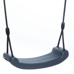 Plastic swing seat antracite • with BR-rope, max. 70kg