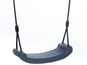 Plastic swing seat antracite • with BR-rope, max. 70kg