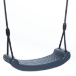 Plastic swing seat antracite - BR-rope